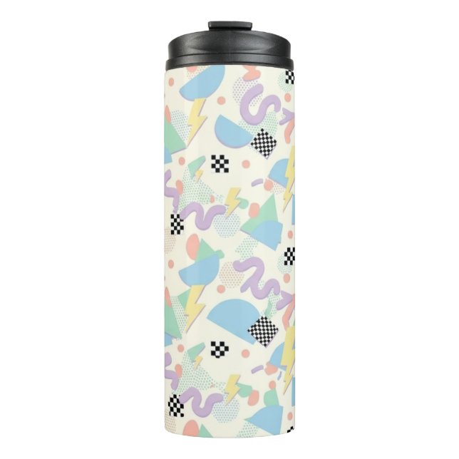 Bouteilles Isothermes Retro 90s Memphis Aesthetic Pattern Latte Mug (Devant)