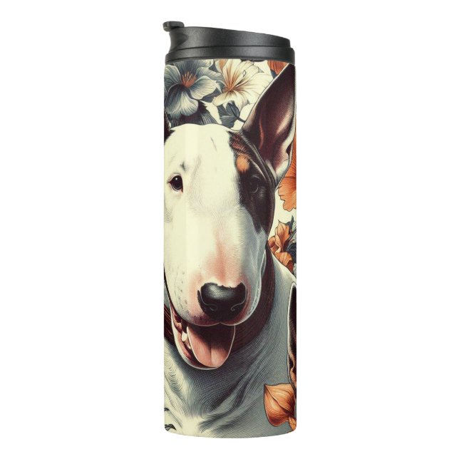 Bouteilles Isothermes Retro Bull Terrier Peinture sans fil (Tourné sur la droite)