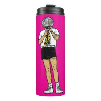 Bouteilles Isothermes Retro Comic Singer Faceted Disco Ball Head