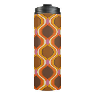 Bouteilles Isothermes Retro courbe sans couture motif. wallp style les a
