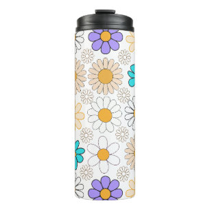 Bouteilles Isothermes Retro Daisy Motif Simple.01. Aucun groupe
