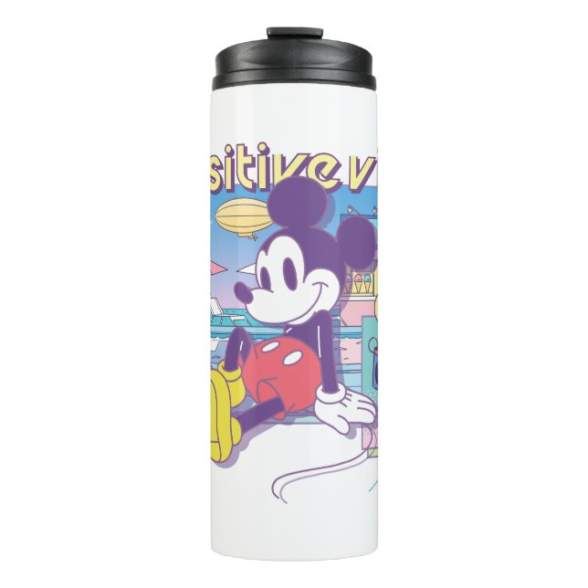 Bouteilles Isothermes Retro Mickey Positive Vibes Only (Devant)