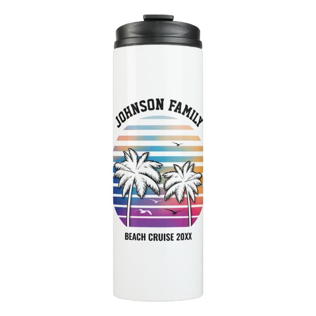 Bouteilles Isothermes Réunion de famille à la plage Croisière personnali (Devant)
