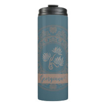 Rococo Turquoise doré personnalisé Lotus Dot Manda