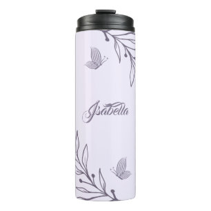 Bouteilles Isothermes Romantique élégant mauve floral