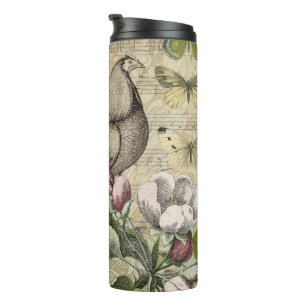 Bouteilles Isothermes Rooster Garden Flower Papillon Art