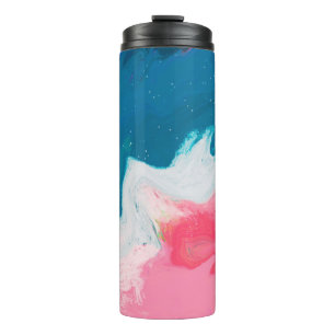 Bouteilles Isothermes rose Abstrait, turquoise : arrière - plan de peint