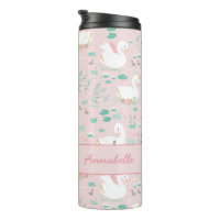 Rose girly mignon cygne floral élégant beau