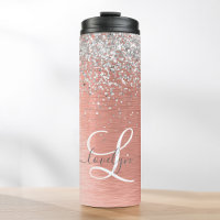 Rose Gold brossé Parties scintillant métallique No