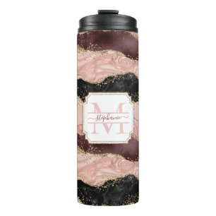 Bouteilles Isothermes Rose Gold Pink Strata Parties scintillant Girl Gla