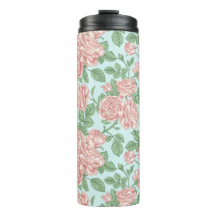 Bouteilles Isothermes Rose rose Jardin Bouquet Motif