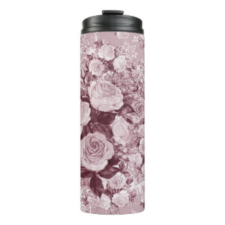Bouteilles Isothermes Roses de thé : Motif Bouquet d'aquarelle.