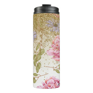 Bouteilles Isothermes *~* Roses roses rose florale Parties scintillant o