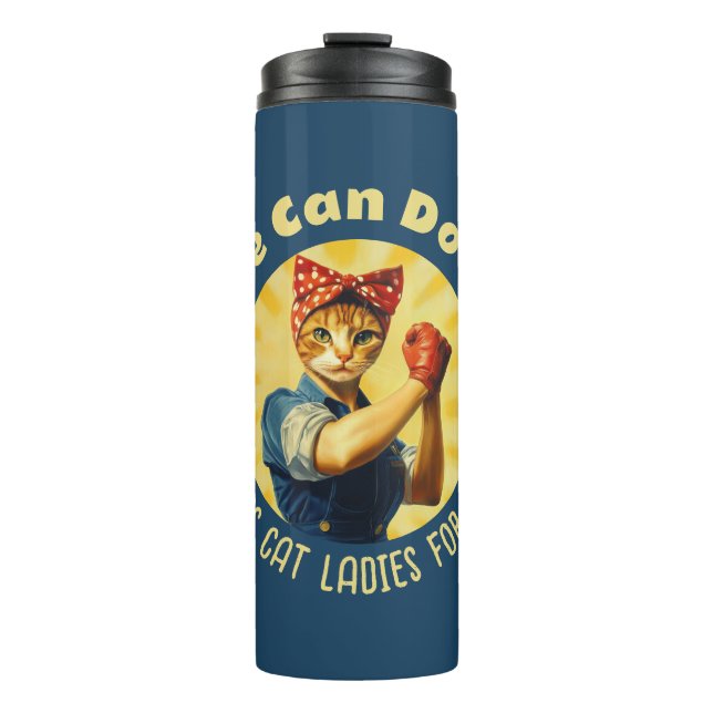 Bouteilles Isothermes Rosie Les Dames De Chat Riveter Pour Kamala Harris (Devant)