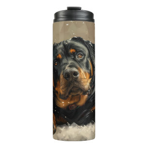 Bouteilles Isothermes Rottweiler chien festif de Noël