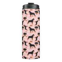 Rottweiler Rottie Motif Pawprint Thermal Tumble