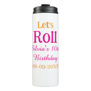 Bouteilles Isothermes Roulons heureux 10e anniversaire ajouter nom retro