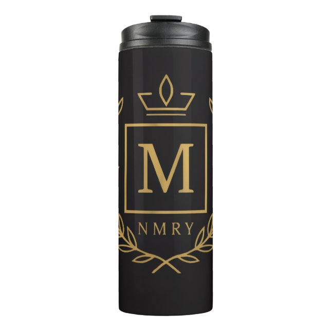 Bouteilles Isothermes "Royal NMKY Emblem – Monogram M Crest Design" (Devant)