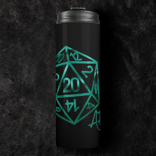 Bouteilles Isothermes RPG Crit AF   Émeraude Imaginaire Table Gamer Dice