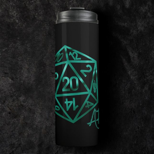 Bouteilles Isothermes RPG Crit AF | Émeraude Imaginaire Table Gamer Dice (Créateur téléchargé)
