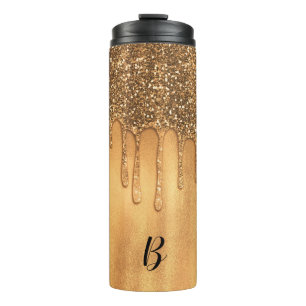 Bouteilles Isothermes Ruisselant de paillettes de miel doré Jolies goutt