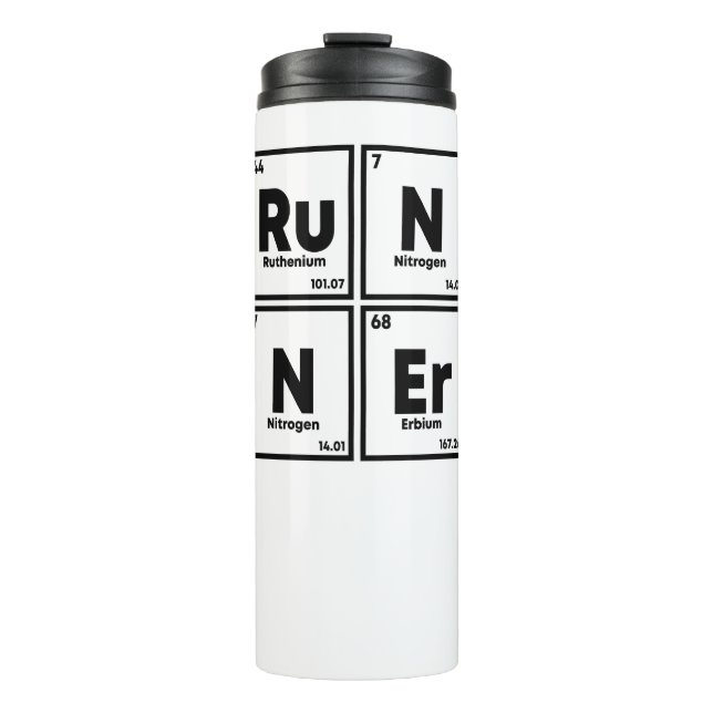Bouteilles Isothermes Runner Table Périodique Marathon Runners Science (Devant)