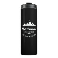 Rustic Mountain Mariage Groomsman Cadeau Cool mode