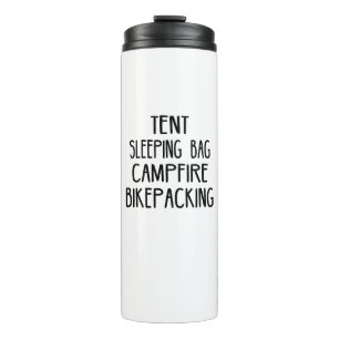 Bouteilles Isothermes Sac à couchage Tente Feu de campagne Bikepacking