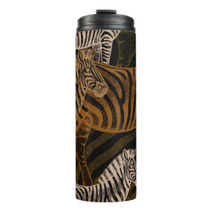 Bouteilles Isothermes Safari africain : Zebra Vintage Design