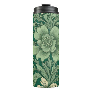 Bouteilles Isothermes Sage Vert Vintage motif floral