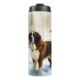 Bouteilles Isothermes Saint Bernard Laissez Tomber la Neige Noël