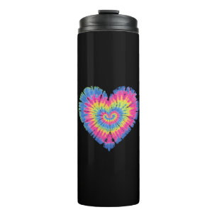 Bouteilles Isothermes Saint-Valentin Tie Dye Cœurs Colorés Jour 