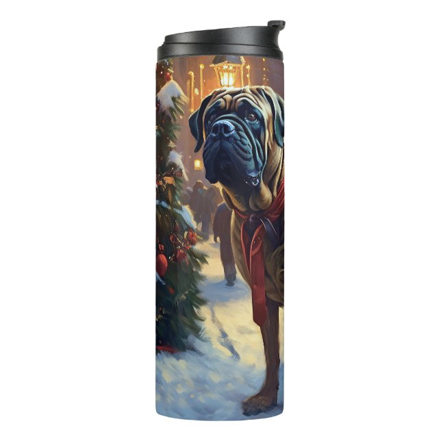 Bouteilles Isothermes Saison de Noël de Bullmastiff (Tourné sur la gauche)
