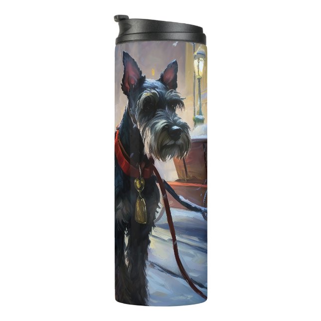Bouteilles Isothermes Saison de Noël des Schnauzer miniatures (Tourné sur la droite)