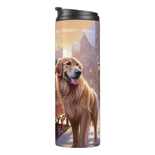 Bouteilles Isothermes Saison de Noël Golden Retriever