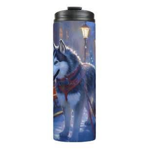 Bouteilles Isothermes Saison de Noël Sibérienne Husky