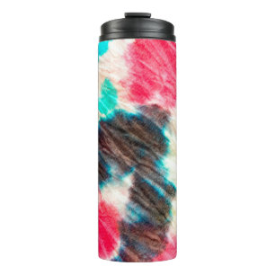 Bouteilles Isothermes Sale Artistique Rouge. Motif de Shibori. Brush été