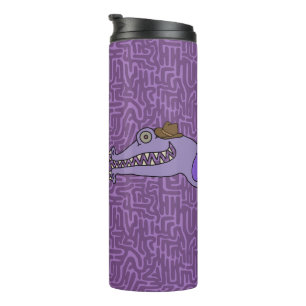 Bouteilles Isothermes Sally et Roy sur des Doodles violets