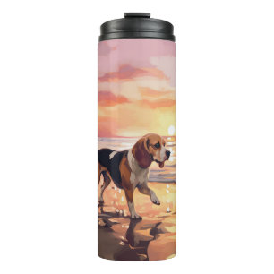 Bouteilles Isothermes Sandy Paws Chien Beagle sur le coucher du soleil d