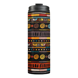 Bouteilles Isothermes Sans couture ethnique dans le style natif. motif a