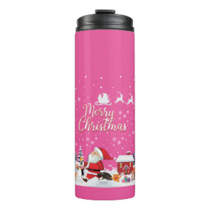 Bouteilles Isothermes Santa Claus, Snowman Merry Christmas Holiday