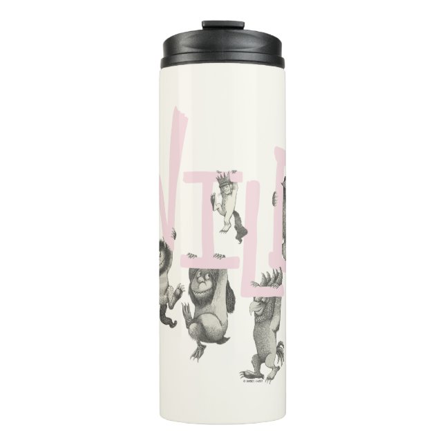 Bouteilles Isothermes SAUVAGE | Wild Things et Max - Rose (Devant)