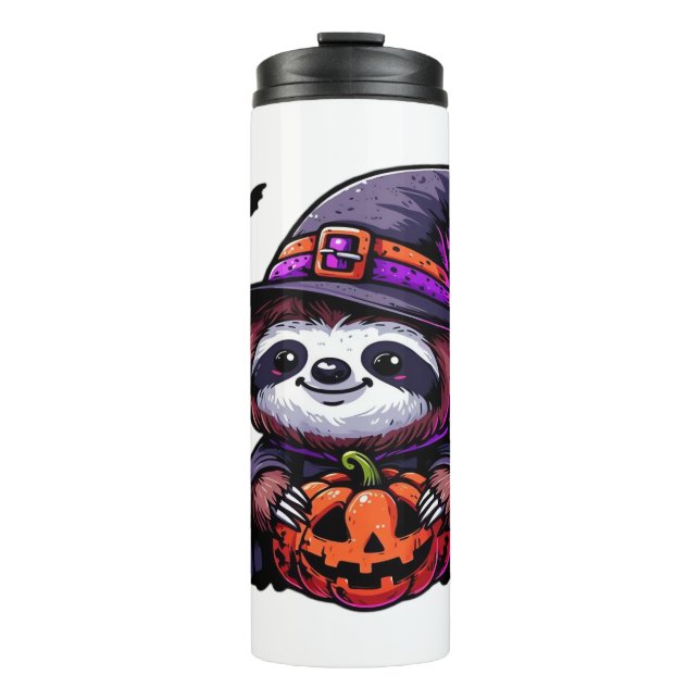Bouteilles Isothermes Scary Halloween Sloth Witch Hat Costume Spooky Sea (Devant)