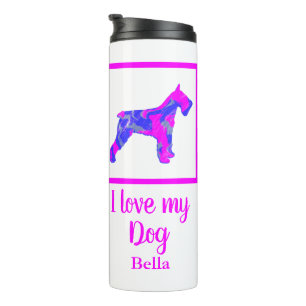 Bouteilles Isothermes Schnauzer Chien pour animaux de compagnie Hot rose