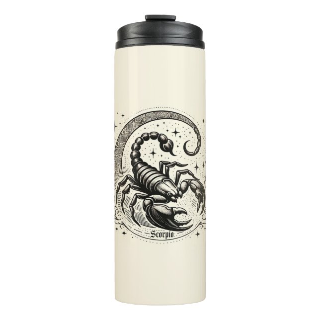 Bouteilles Isothermes Scorpion Croissant Lune Astrologie Zodiac Scorpio (Devant)