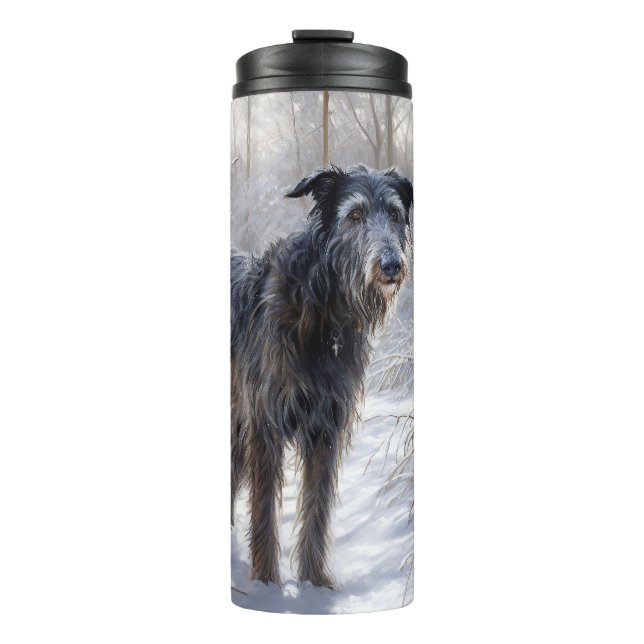 Bouteilles Isothermes Scottish Deerhound Laissez-le neiger Noël (Devant)