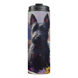 Bouteilles Isothermes Scottish Terrier sur une pagaie : une aventure Pit
