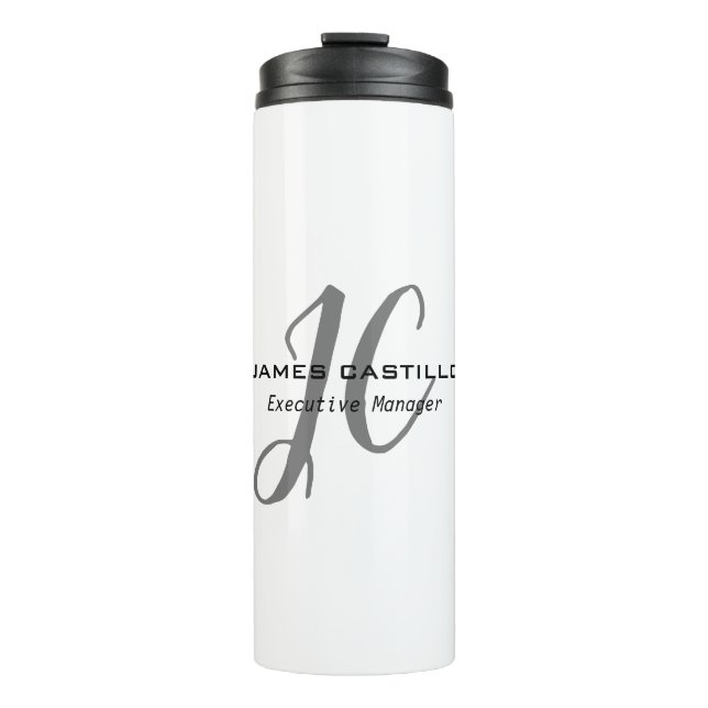 Bouteilles Isothermes Script de calligraphie Monogramme moderne professi (Devant)