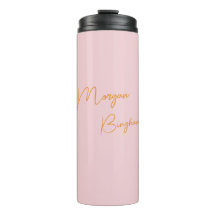 Script monogramme minimaliste rose