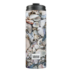 Bouteilles Isothermes Sea Shells monogramme personnalisé tumbler